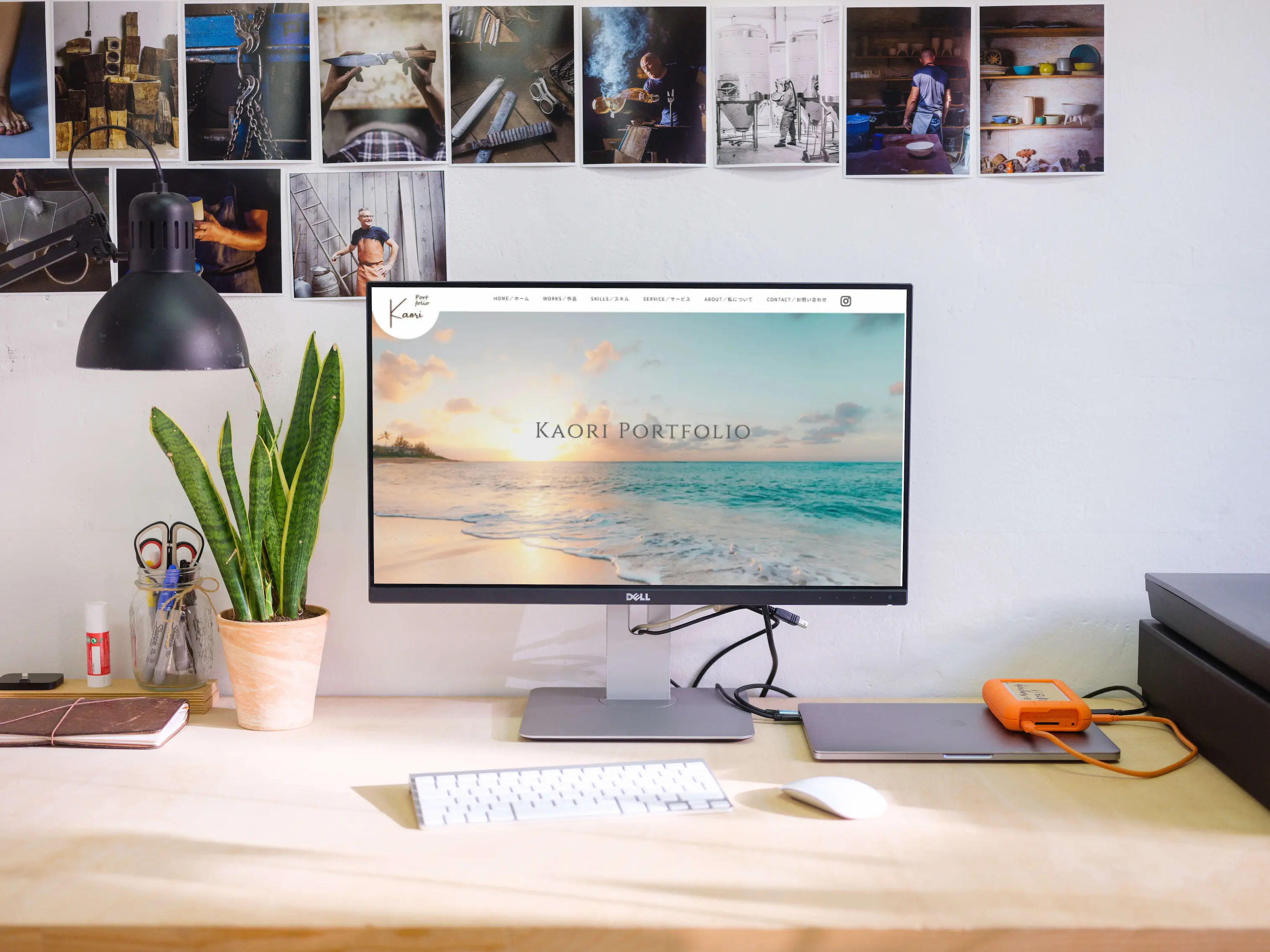 ポートフォリオサイトのモックアップ